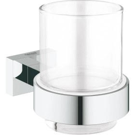 Resim Grohe Essentials Cube Tutamaçlı Cam Fırçalık 40755001 