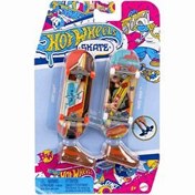 Resim Hot Wheels Skate Retro Temalı İkili Parmak Kaykay ve Ayakkabı Paketleri HXL20 