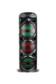 Resim Subzero Parti Hoparlörü 8x3 Taşınabilir Rgb Renkli Kumanda Mikrofonlu Büyük Boy Karaoke Bluetooth Hoparlör 