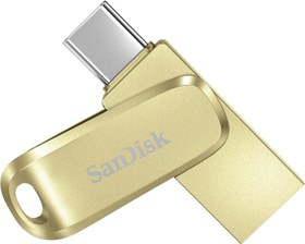 Resim SanDisk Ultra Dual Drive Luxe 128GB Type-C USB 3.2 Flash Bellek Gold SDDDC4-128G-G46GD 