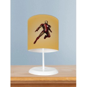 Resim Mekta Home Bebek ve Çocuk Odası Iron Man Desenli Abajur 