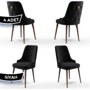 Resim Canisa Concept Enoa Serisi , 4 Adet Sandalye, Ceviz Gürgen Ayak 