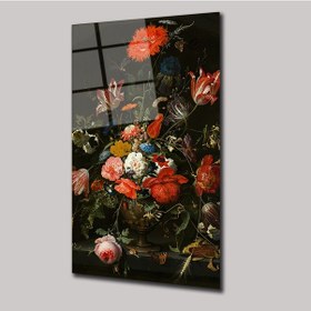 Resim Barok Çiçekler - Cam Tablo - Deg0056 
