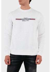 Resim Tommy Hilfiger Erkek Sweat Mw0mw35530 Ybr Beyaz BEYAZ Beyaz 