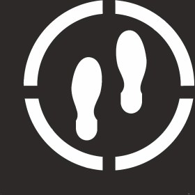 Resim İsg Tabelam 60x60cm/kompozit/Ayak Izi Boyama Şablonu 