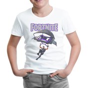 Resim Fortnite - A l'air Beyaz Çocuk Tshirt 