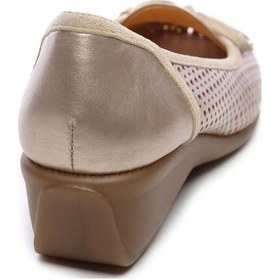 Resim Relax Anatomic Kadın Hakiki Deri Bej Comfort Ayakkabı 611 E4220 Bn Ayk Y19 Metal Ammos/suede Beıge Bej 