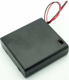 Resim Buhara Elektronik 4 Lü Kalem Pil Yuvası 4 Lü Kapaklı Sviçli Pil Y 