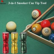 Resim ABAHUB Bir 3'ü 1 arada Snooker Cue Ucu Aracı, Bilardo Cue Ucu Kazıyıcı, Şekillendirici ve Teşvik Edici, Taşınabilir Bilardo Cue Aksesuarı için Bilardo Cue Bakımı ve Onarımı., Mükemmel bir şekilde kullanıma uygun 