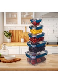 Resim 5'li Master Dikdörtgen Saklama Kabı 550 ML - 1000 ML - 1800 ML - 3000 ML - 5000 ML 001 