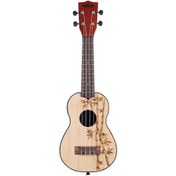 Resim Kala Bamboo Top Ukadelic Soprano Ukulele (Bamboo) 