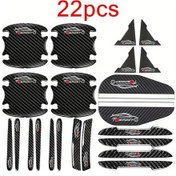 Resim Dream011 22 Parça Audi Oto Koruma Filmi Seti: Kapı Kolçak, Ayna Ve Kenar Korumaları 