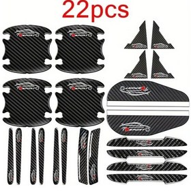 Resim Dream011 22 Parça Audi Oto Koruma Filmi Seti: Kapı Kolçak, Ayna Ve Kenar Korumaları 