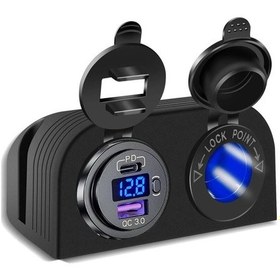 Resim Hafif Çakmak Tutucu Araç Güç Soketi İle 3.0 Hızlı Şarjlı Cep Telefonu Şarj Cihazı Diğer 