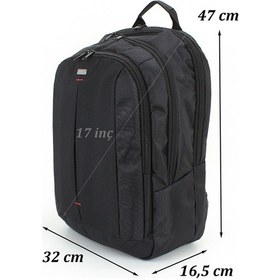 Resim Case Club Siyah Sırt Çantası 17.3’’ Laptop Bölmeli Su Geçirmez Kumaş Siyah 