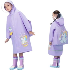 Resim Shidanli Çocuk Yağmurluğu Bebek Anaokulu Ilkokul Öğrencileri Karikatür Panço Erkek ve Kız Çocuklar Için Okul Çantası Yağmurluk Yağmur Dişli (Yurt Dışından) 