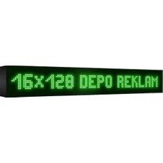 Resim Depo Tabela Reklam Yeşil Kayan Yazı LED Tabela 16 X128 cm Tek Taraflı Depo Reklam Tabela 