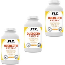 Resim Quercetin Magnesium Kuersetin Ester C Resveratrol Bromelain 180 Tablet 3 Kutu 