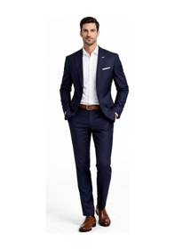 Resim Suitmen Erkek Silim Çift Yırtmaçlı Takım Elbise Bgl-st05568 Lacivert 