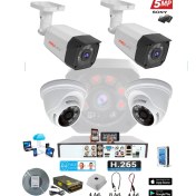 Resim Prolife 4 Kameralı 2 Iç 2 Dış Mekan Yeni Nesil Yüz Tanımalı Insan Yüzü Eşgal Fotoğrafı Çeken 5 Mp Sony Full Hd Ultra Güvenlik Kamerası Seti 