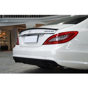 Resim Mercedes Cls W218 Bagaj Üstü İthal Spoiler Parlak Siyah Plastik Spoyler 2012-2018 