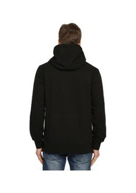 Resim Bant Giyim - Teldeki Kuzgunlar Karga Siyah Kapşonlu Erkek Sweatshirt Siyah 