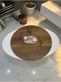 Resim MatBeyaZ Mdf 2 li üst üste orta sehpa ofis sehpa dekoratif 100 cm uzunluk 72 cm en 49cm yükseklik 