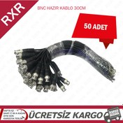 Resim 50 Adet Bnc Hazır Kablo 30Cm 