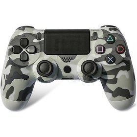 Resim Ximistore9 Kamuflaj Gri Ps4 Kablosuz Oyun Kolu - 6 Eksenli Jiroskop, 3.5mm Ses Portu, Işıklı Şerit Ve Ergonomik Tasarım 