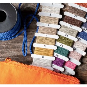 Resim Polyester Kordon İp 10mm 50metre- Turkuaz/ Koyu vizon 