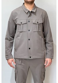 Resim Erkek Modern Fermuarlı Üst 24720 Vizon Vizon 