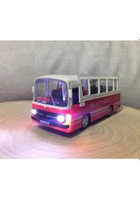 Resim Oyuncak Işıklı Sesli 1/36 Çek Bırak Kırmızı Halk Otobüsü 
