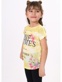 Resim Toontoy Kids Toontoy Kız Çocuk Sometimes Baskılı Tişört Sarı 