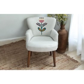 Resim WATERYBROOK İnci Punch Berjer - Tekli Koltuk - Balkon, Kafe, Bahçe - Desenli 