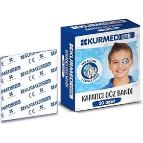 Resim Kurmed Optik Çocuk Göz Pedi Erkek 20 Adet 