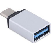 Resim Otg Type-C To USB Çevirici Otg Type-C To USB Gri Metal Kutulu Hadron HN4457K 