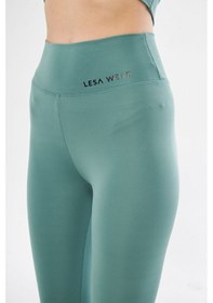 Resim Lesa Wear Yüksek Bel Likralı Toparlayıcı Tayt Çağla Yeşili 