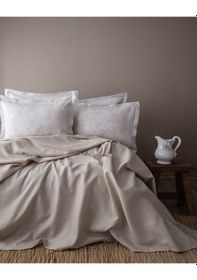 Resim Çift Kişilik Tanya Bej Bambu Pike Takımı Bej 