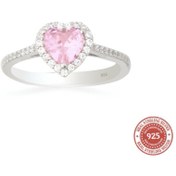 Resim RICH PINK HEART YÜZÜK (Gerçek Gümüş) 