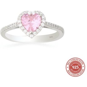 Resim RICH PINK HEART YÜZÜK (Gerçek Gümüş) 