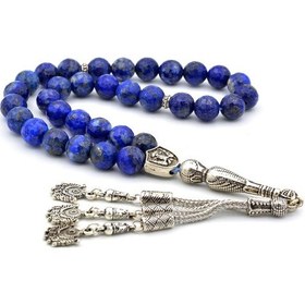 Resim Murty99Doğaltaş Hakiki Doğal Faset Kesim Lapis Lazuli Tesbih 1.Kalite Iri Boy 
