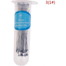 Resim Mingjin Shop 1 No.3 Tarzı Böcek Ecimen Iğne Paslanmaz Çelik Okul Laboratuvarı Entomoloji Vücut Diseksiyon Böcek Iğnesi Plastik Kutu ile (Yurt Dışından) 