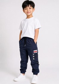 Resim Erkek Çocuk Kargo Cepli Outdoor Jogger Pantolon - İndigo / 11-12 Yaş 