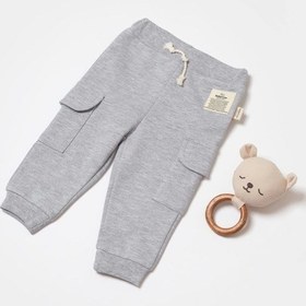 Resim BabyCosy Bebek Cepli Pantolon, %100 Organik Pamuk, Bebek Ve Yenidoğan Serisi - Csy8016 Gri 