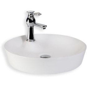 Resim LENA E-4044 Tezgah Üstü Porselen Lavabo 