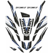 Resim Gogo Tank Pad Set 010 Siyah-mavi-beyaz Honda Pcx 125 2021-2024 