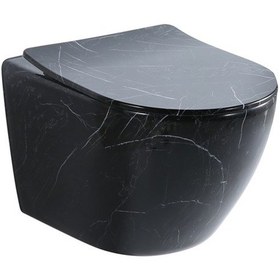 Resim Et-501M5 Siyah Mermer Desenli Klozet 