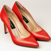 Resim 4292 Hakiki Deri Stiletto 9Cm Kirmizi 