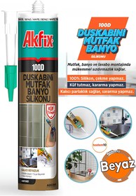Resim Genel Markalar 100D Beyaz Duşakabin Lavabo Küvet Pvc Plastik Silikon Silikonu Mutfak Küf Tutmaz 280 mL 
