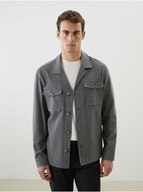 Resim LC Waikiki LCW Vision Gri Standart Kalıp Erkek Blazer Ceket 